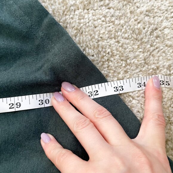 Bryn Walker Asymmetric Hem Linen Long-Sleeve Tunic Top in Teal Blue, Size Small - Picture 9 of 9